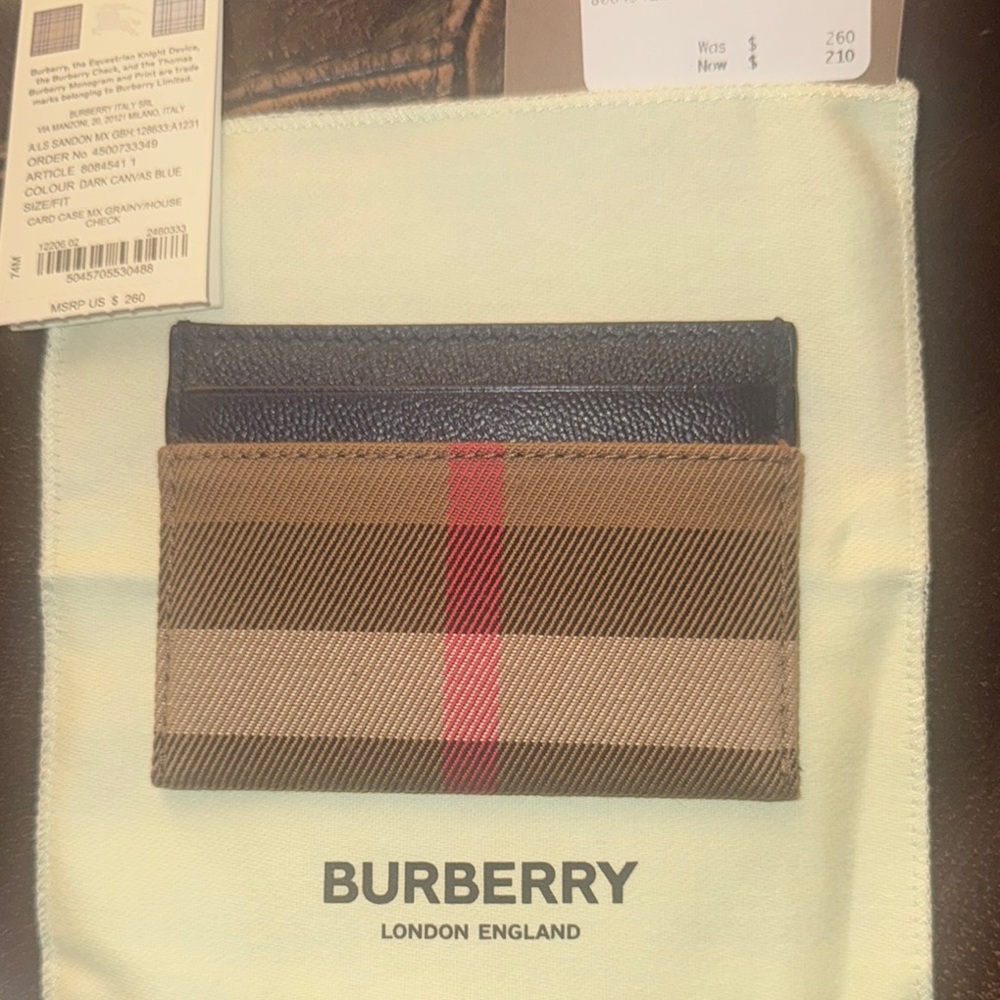 Burberry Card Holder in Dark Canvas Blue - Picture 3 of 6